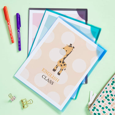 Avery Corner Lock Document Sleeves, Holds up to 20 Sheets, Assorted Colors, 6 Plastic Sleeves (72262) 6 Covers